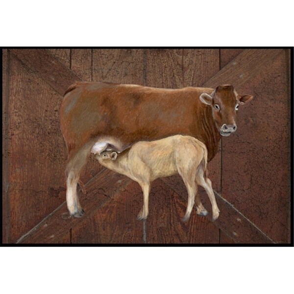 Carolines Treasures Cow Momma and Baby Indoor or Outdoor Mat SB3074MAT - main